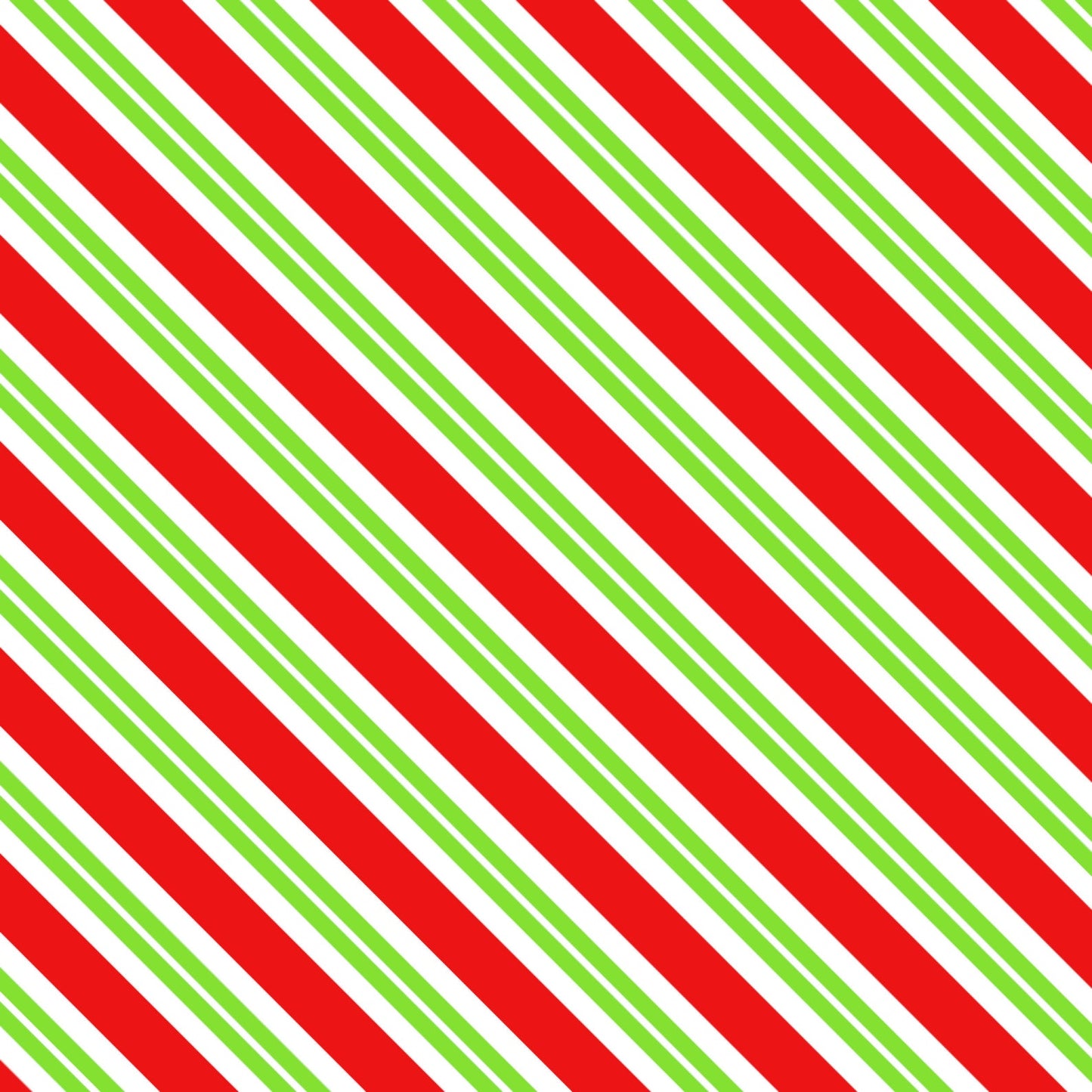 Red, White & Green Christmas Candy Cane Pattern Edible Image Photo Cake Topper For Quarter Sheet Cake