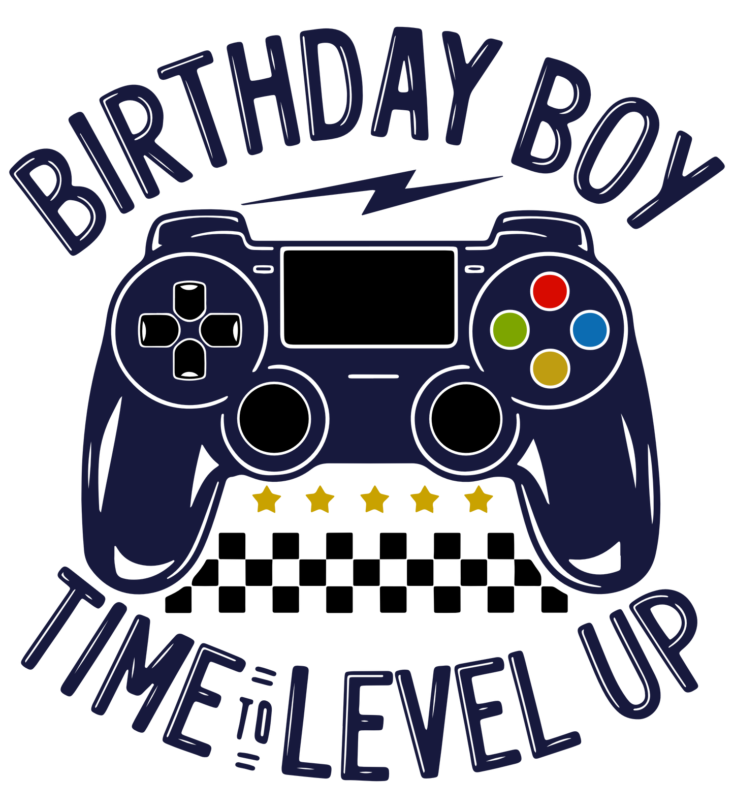 Birthday Boy Time to Level Up Gamer Edible Image Cake Topper for Quarter Sheet Cake, by Tnct. (1 Count)