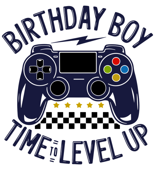 Birthday Boy Time to Level Up Gamer Edible Image Cake Topper for Quarter Sheet Cake, by Tnct. (1 Count)