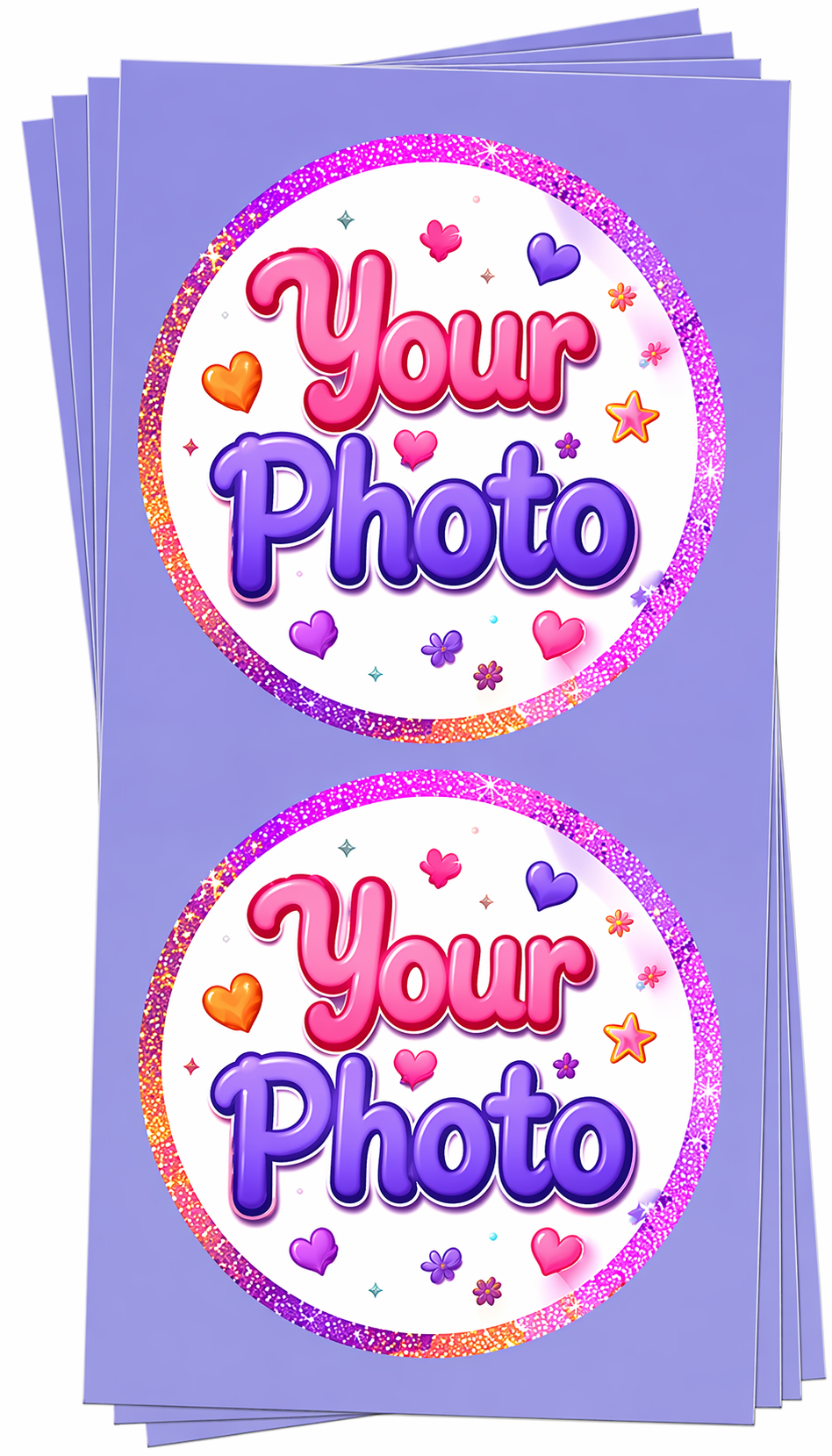 5" Round Pre-Cut Create your Own Photo Edible Image Cake Toppers, by Tnct.