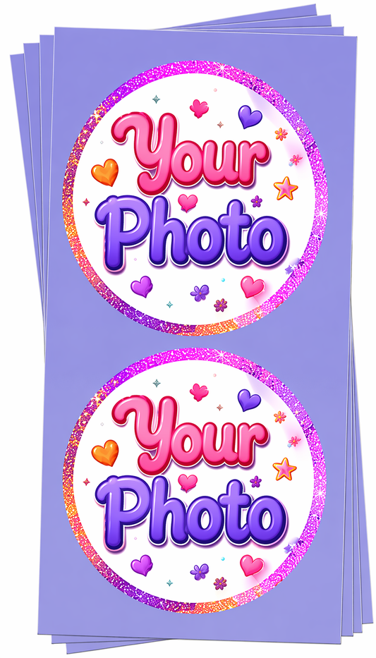 5" Round Pre-Cut Create your Own Photo Edible Image Cake Toppers, by Tnct.