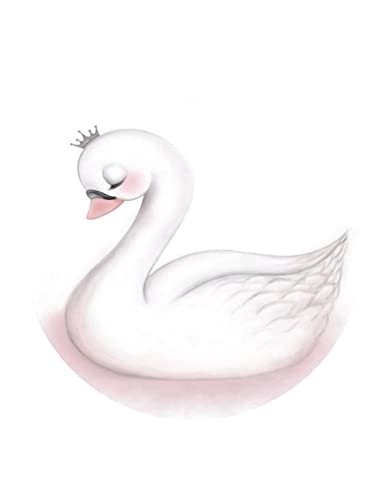 Swan Design Edible Image For 7.5 Round Cake!