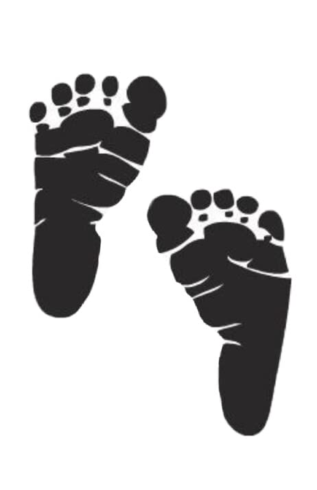 Baby Feet Silhouette Edible Image Cake Topper For Half Sheet Cake By TNCT!