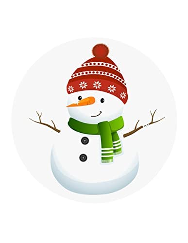 Snowman Design Edible Image Cupcake Toppers For 1.875 Inch Cupcakes Or Cookies!