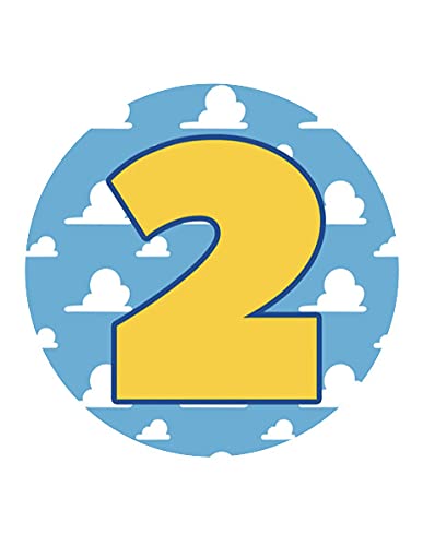 2" Round Pre-Cut Cloud 2 Design By TNCT Edible Images For Your Cupcakes!