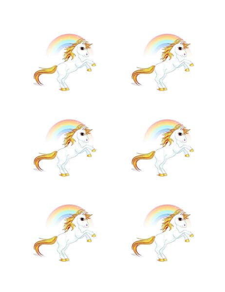 3" Round Pre-Cut Unicorn Edible Image Cupcake Toppers By TNCT!