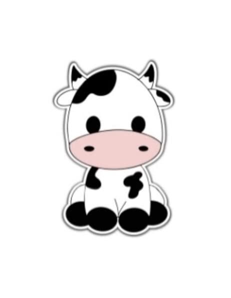 2" Round Pre-Cut Cute Cow Edible Images For Your Cupcakes By TNCT!