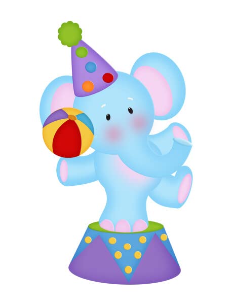 Circus Elephant Edible Image For Your Quarter Sheet Cake By TNCT!