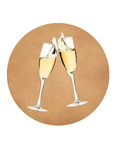 2" Pre-Cut Round Champagne Edible Images For Your Cupcakes!