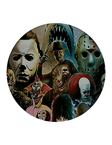 7.5" Pre-Cut Round Scary Movie Edible Image Design By TNCT!