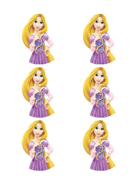 3" Round Pre-Cut Pretty Princess Edible Image Cupcake Toppers By TNCT!