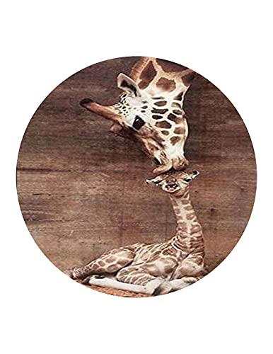 1.875" Round Pre-Cut Baby & Mama Giraffe Edible Images For Your Cupcakes!