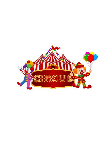 3" Round Pre-Cut Circus & Clowns Edible Image Cupcake Or Cookie Toppers!