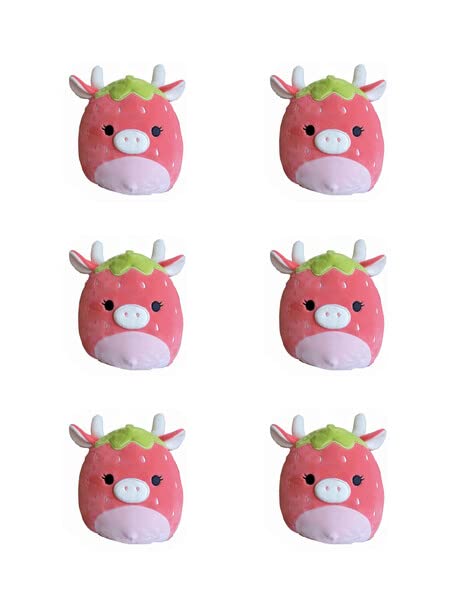 3" Round Pre-Cut Pink Cow Edible Image Cupcake Or Cookie Toppers By TNCT!