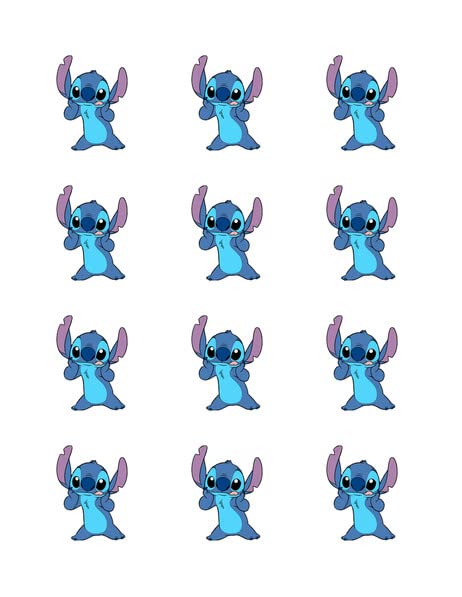 Stitch Edible Image Cupcake Toppers For 2 Inch Cupcakes Or Cookies!