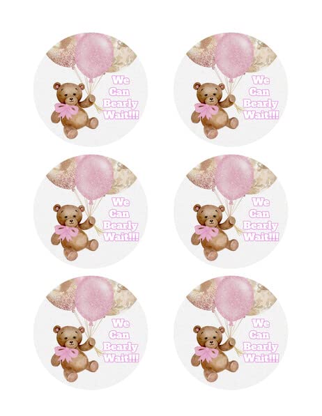 3" Round Pre-Cut Teddy Bearrrr Edible Image Cupcake Or Cookie Toppers By TNCT!