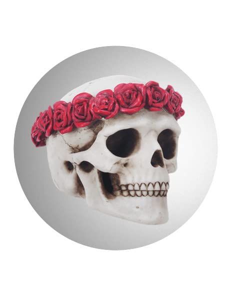 Rose Skull Design By TNCT Edible Image Cupcake Toppers For 2 Inch Cupcakes Or Cookies!