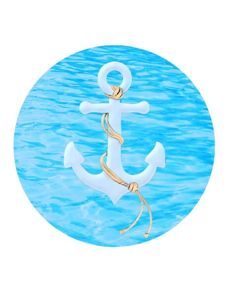 3" Round Pre-Cut Anchor Edible Image Cupcake Or Cookie Toppers By TNCT!