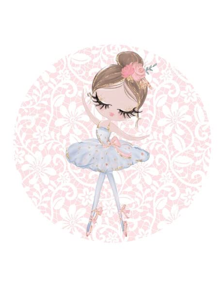 2" Round Pre-Cut Ballerina Edible Images For Your Cupcakes By TNCT!