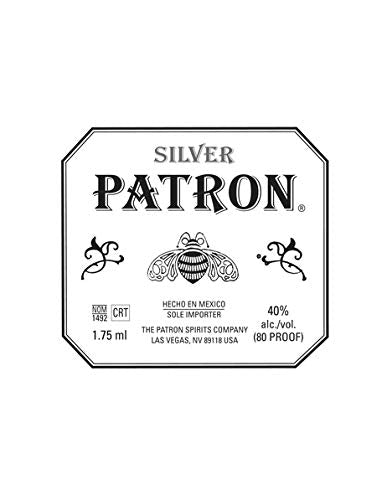 Silver Patron Label Edible Image For 9.5" Round Cake!