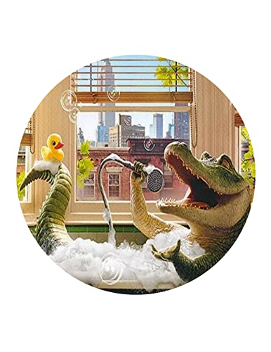 1.875" Round Pre-Cut Crocodile Edible Image Cupcake Toppers!