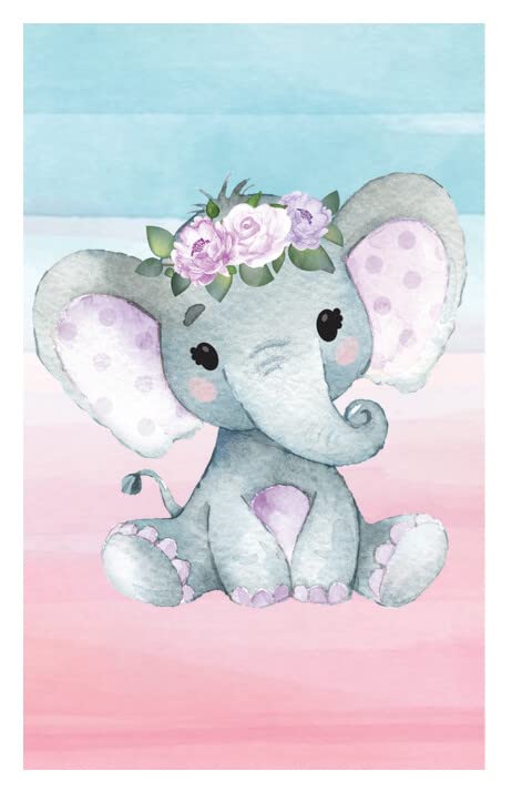 Multi Color Baby Elephant Design By TNCT Edible Image For Half Sheet Cake!