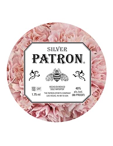 Silver Patron Label Edible Image For 9.5" Round Cake!