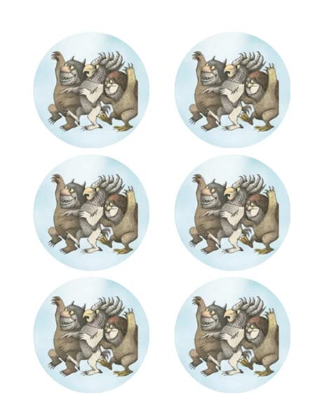 3" Round Pre-Cut Book Characters Design Edible Image Cupcake Toppers!