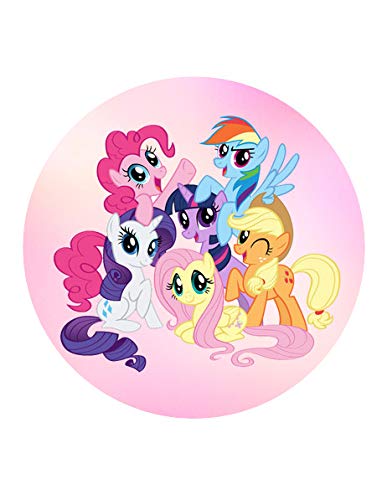 1.875" Round Pre-Cut Pony Design Edible Image Cupcake Toppers!