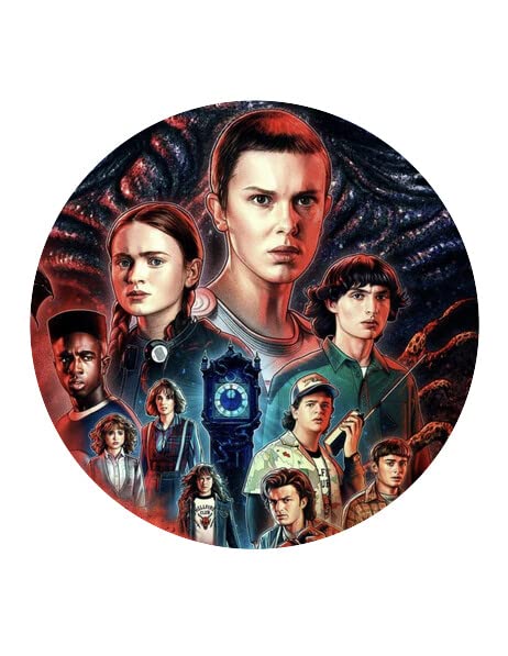 1.875" Round Pre-Cut Stranger Things Edible Image Cupcake Toppers!