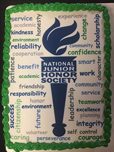 National Junior Honor Society NJHS Edible Image For Quarter Sheet Cake