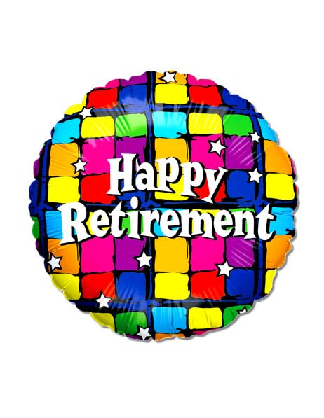 Retirement Balloon Edible Image For 9.5 Round Cake!