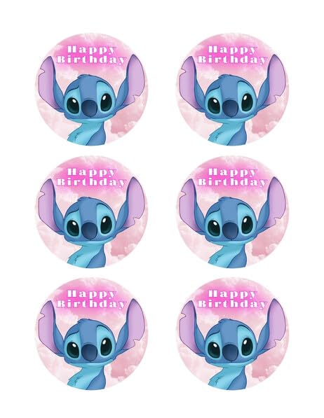 3" Round Pre-Cut Bday Cutie In A Cloud Edible Image Cupcake Toppers!