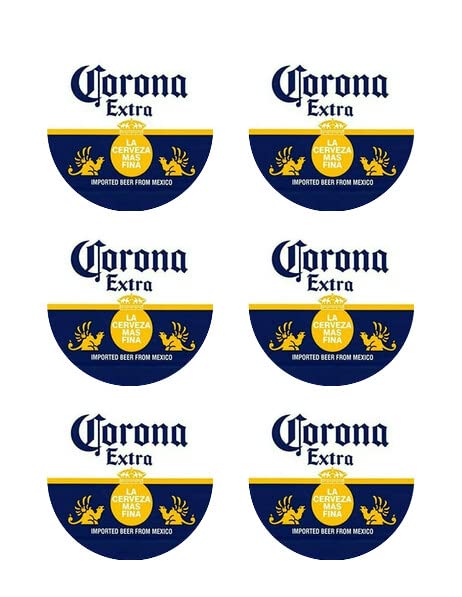 3" Round Pre-Cut Corona Label Edible Image Cupcake Toppers!