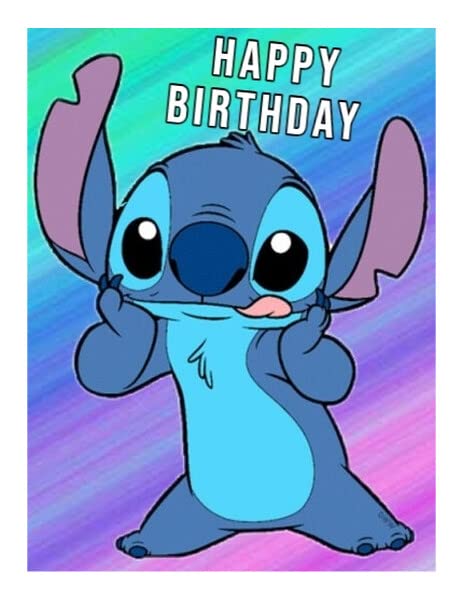 Birthday Design Edible Image For Quarter Sheet Cake!