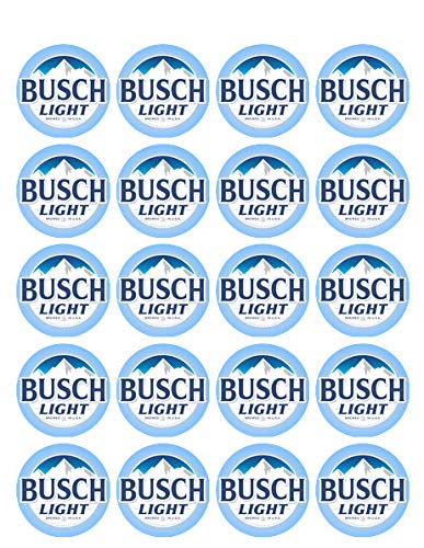 1.875" Round Busch Light Design Edible Images For Your Cupcakes & Cookies!