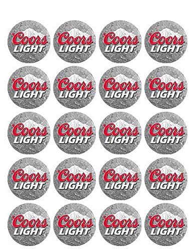 1.875" Pre-Cut Round Coors Light Label Edible Images For Your Cupcakes!