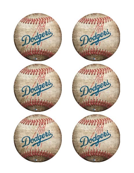 3" Round Pre-Cut Baseball Edible Image Cupcake Toppers By TNCT!