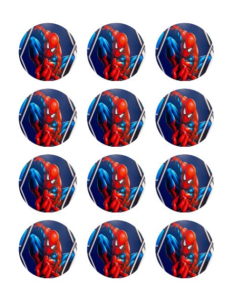 Spiderman Edible Image Cupcake Toppers For 2 Inch Cupcakes Or Cookies!