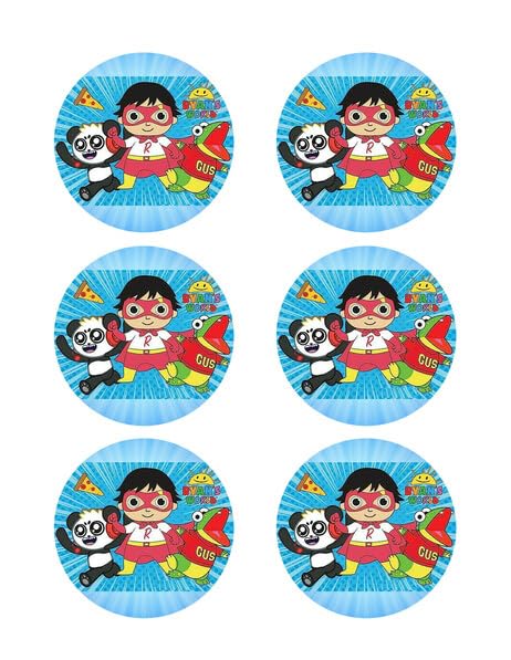 3" Round Pre-Cut Ryan Edible Image Cupcake Toppers!