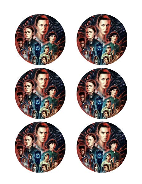 3" Round Pre-Cut Stranger Things Edible Image Cupcake Toppers!