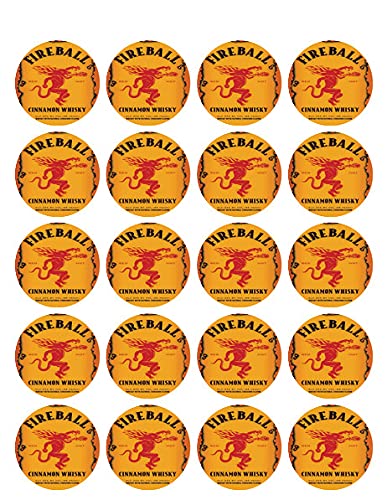 1.875" Pre-Cut Round Fireball Edible Image Cupcake Toppers!