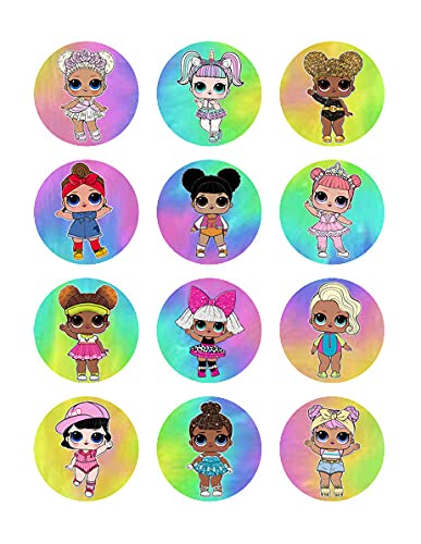 Sporty Dolls Designed By TNCT Edible Image Cupcake Toppers For 2 Inch Cupcakes Or Cookies!