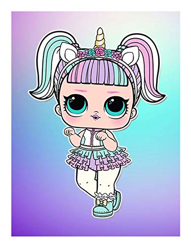 Unicorn Girl Edible Image For Quarter Sheet Cake!