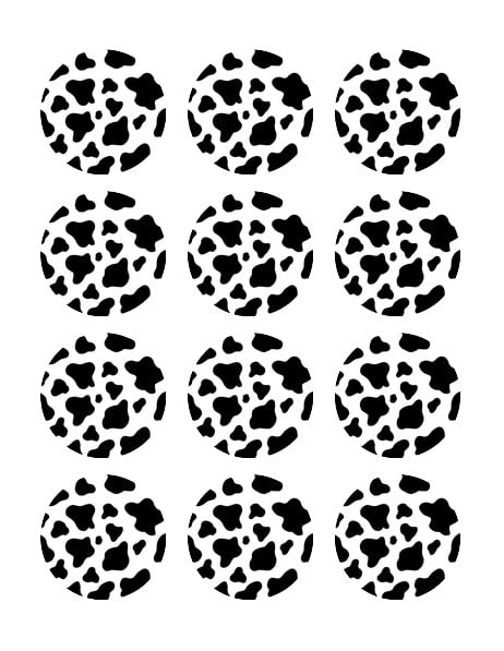Cow Design By TNCT Edible Image Cupcake Toppers For 2 Inch Cupcakes Or Cookies!