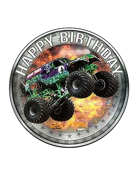 1.875" Pre-Cut Round Monster Truck Edible Image Cupcake Toppers!