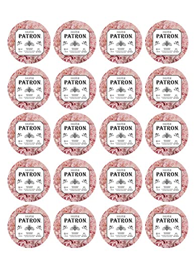 1.875" Pre-Cut Round Patron Label Edible Image Cupcake Toppers!