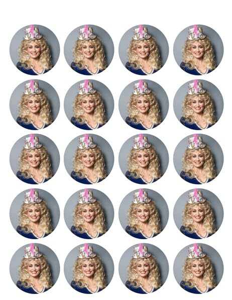 1.875" Round Pre-Cut Cute Dolly Design Edible Images For Your Cupcakes!