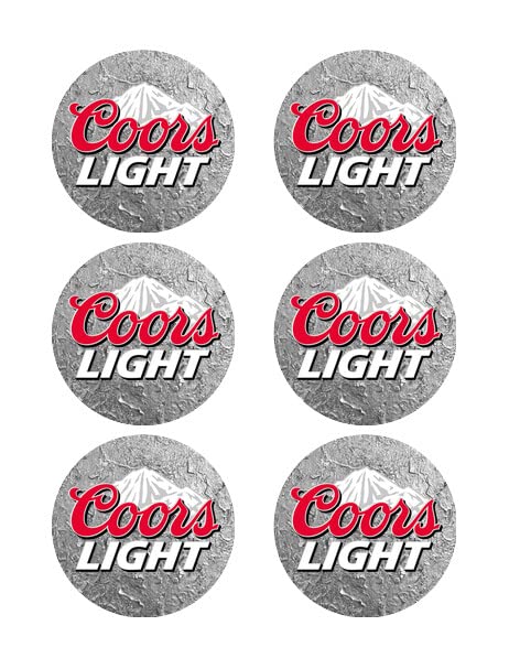 3" Round Pre-Cut Light Logo Design Edible Image Cupcake Toppers!
