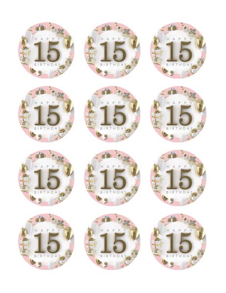 2" Pre-Cut 15 Edible Images For Your Cupcakes By TNCT!